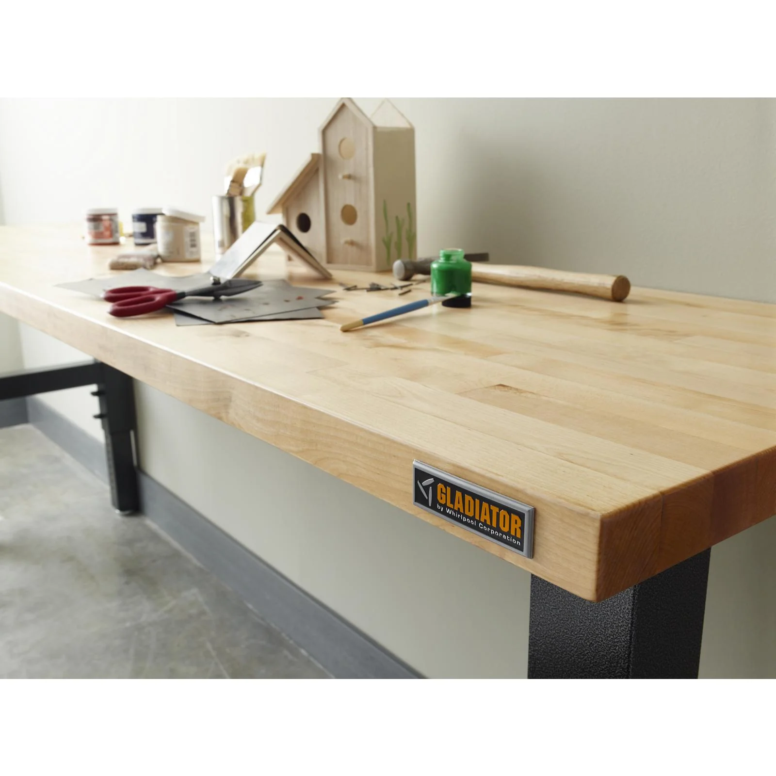 8' Adjustable Height Hardwood Workbench