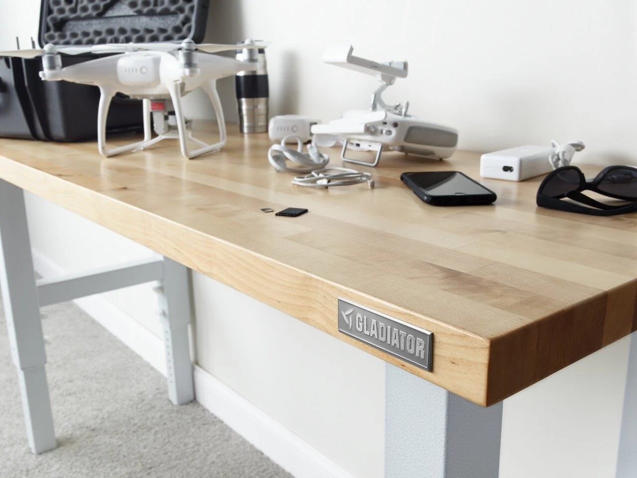 4' Adjustable Height Hardwood Workbench