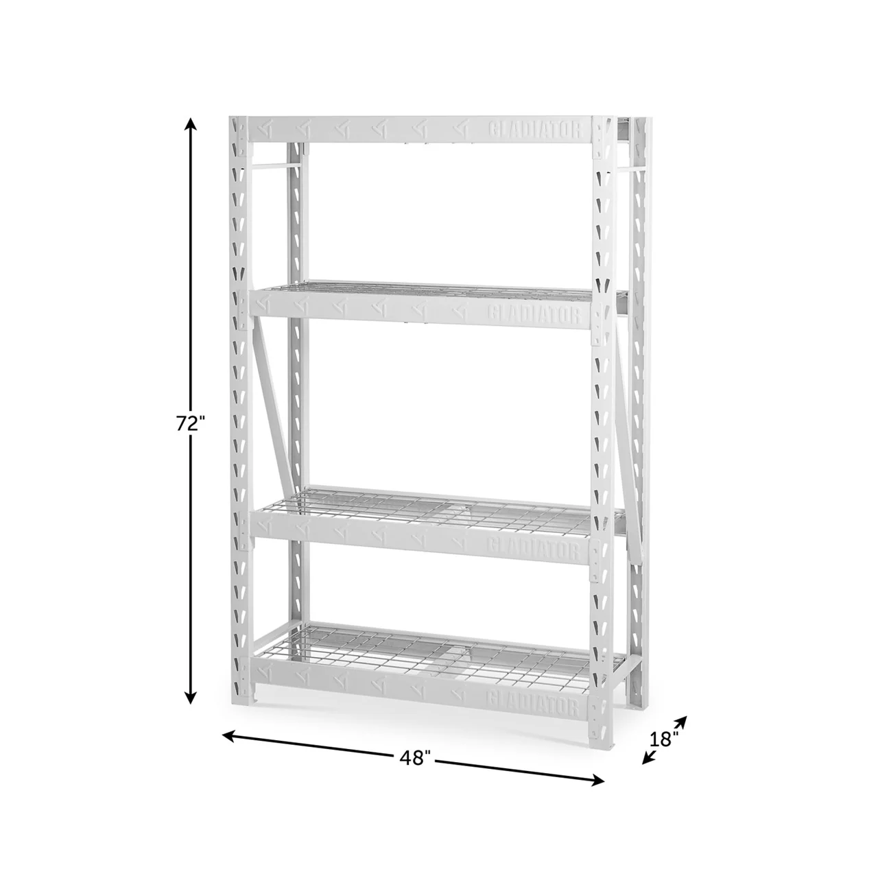 48" Wide Heavy Duty Rack with Four 18" Deep Shelves
