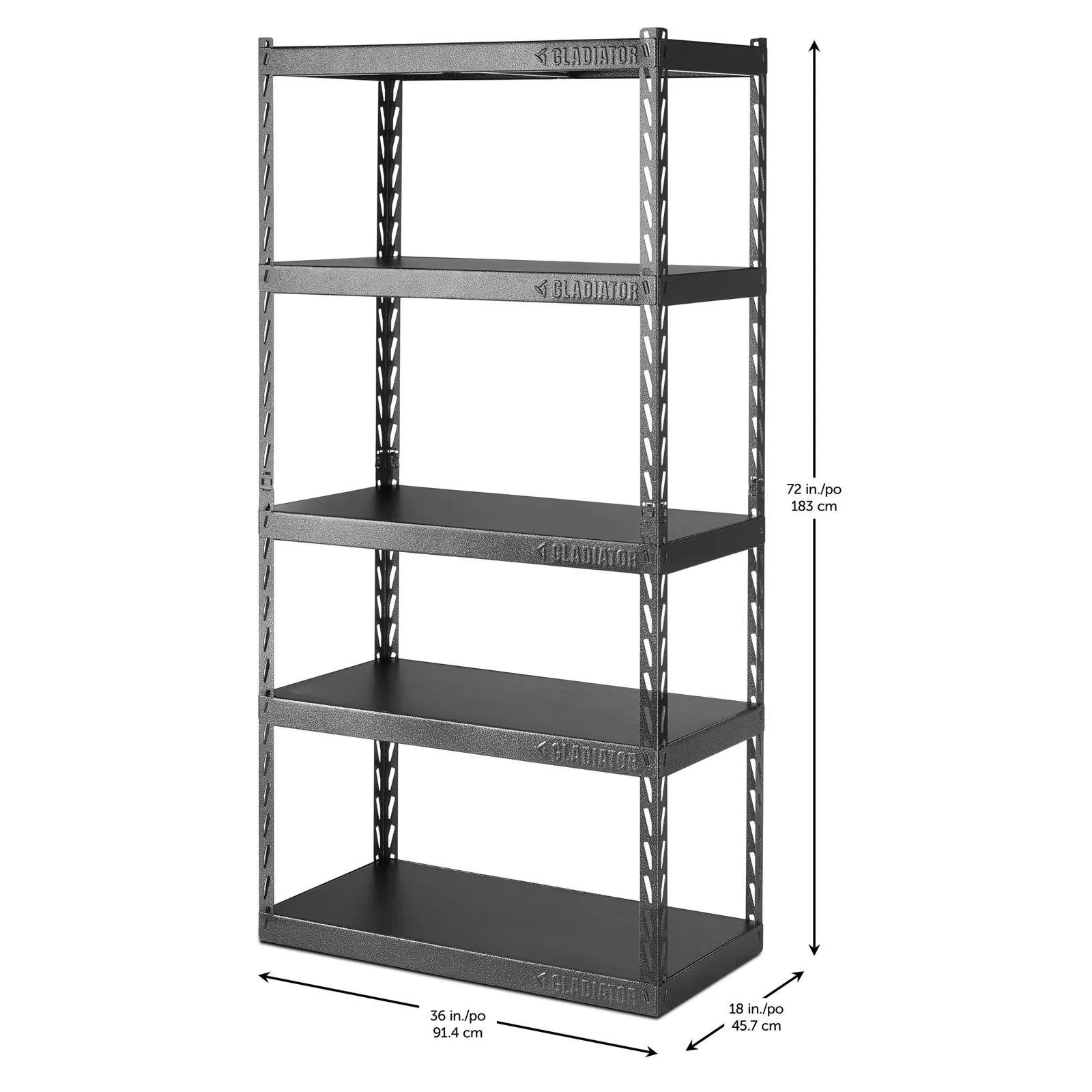 36" Wide EZ Connect Rack with Five 18" Deep Shelves