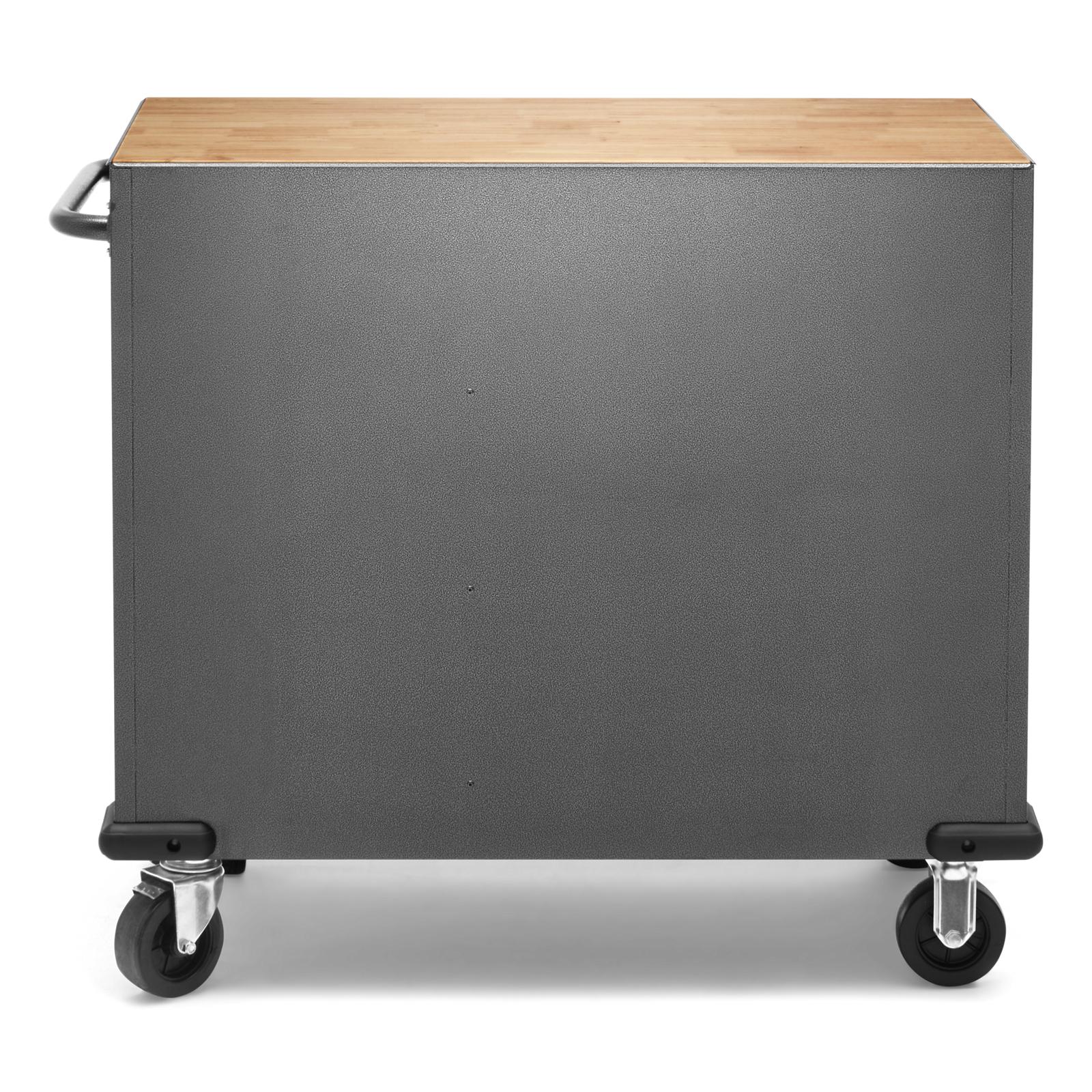 Premier 41 inch 9-drawer Mobile Tool Workbench with Solid Wood Top
