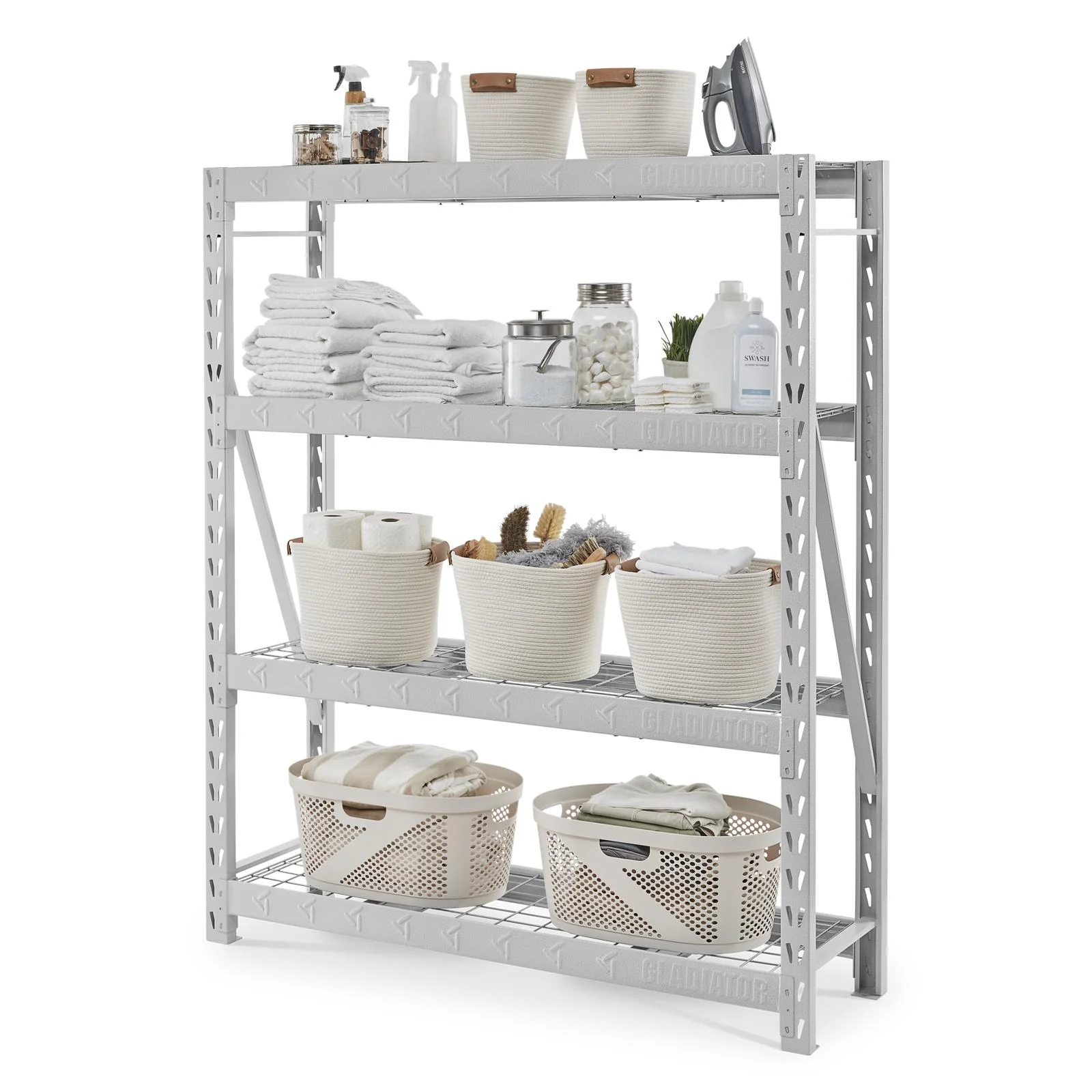60" Wide Heavy Duty Rack with Four 18" Deep Shelves
