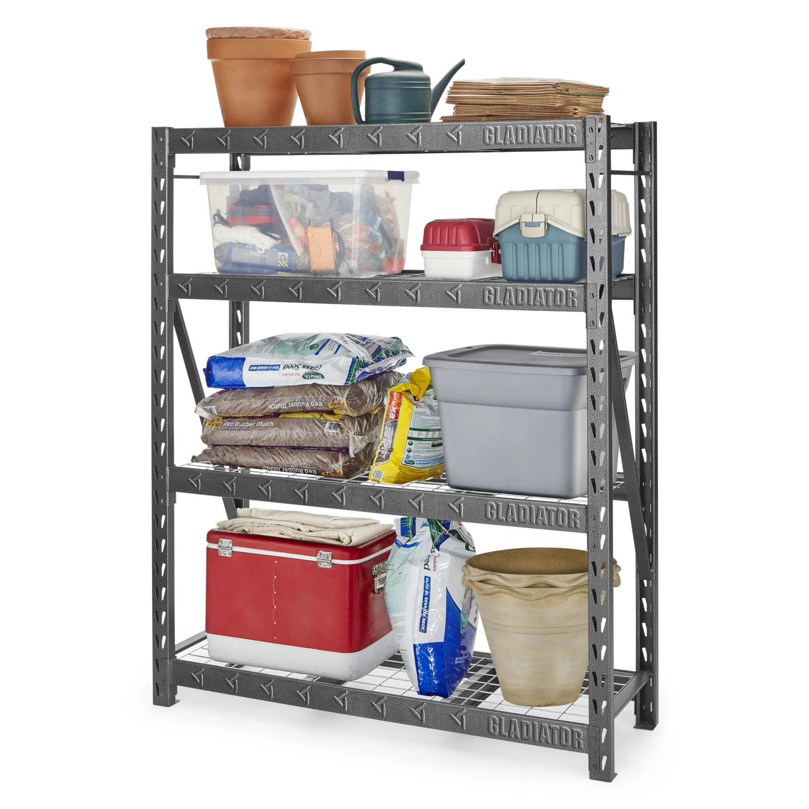 60" Wide Heavy Duty Rack with Four 18" Deep Shelves