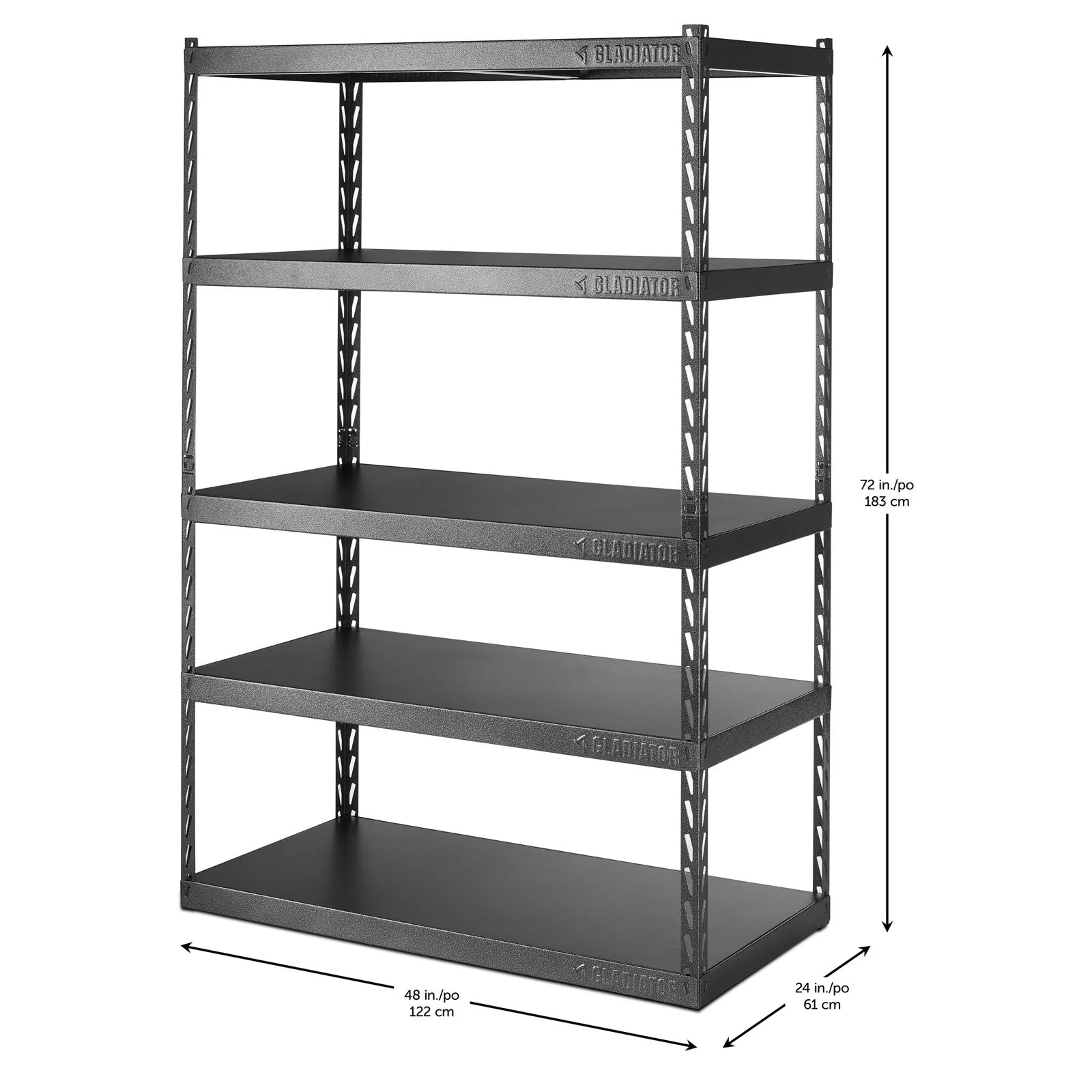 48" Wide EZ Connect Rack with Five 24" Deep Shelves