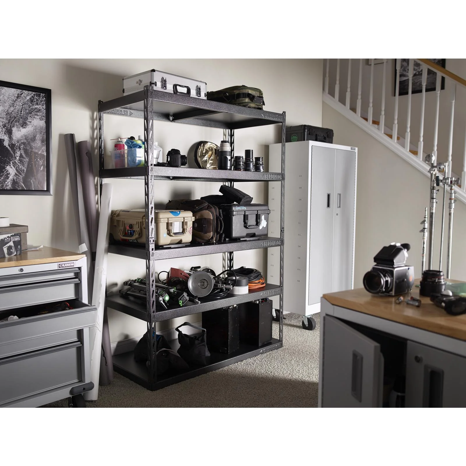 48" Wide EZ Connect Rack with Five 24" Deep Shelves