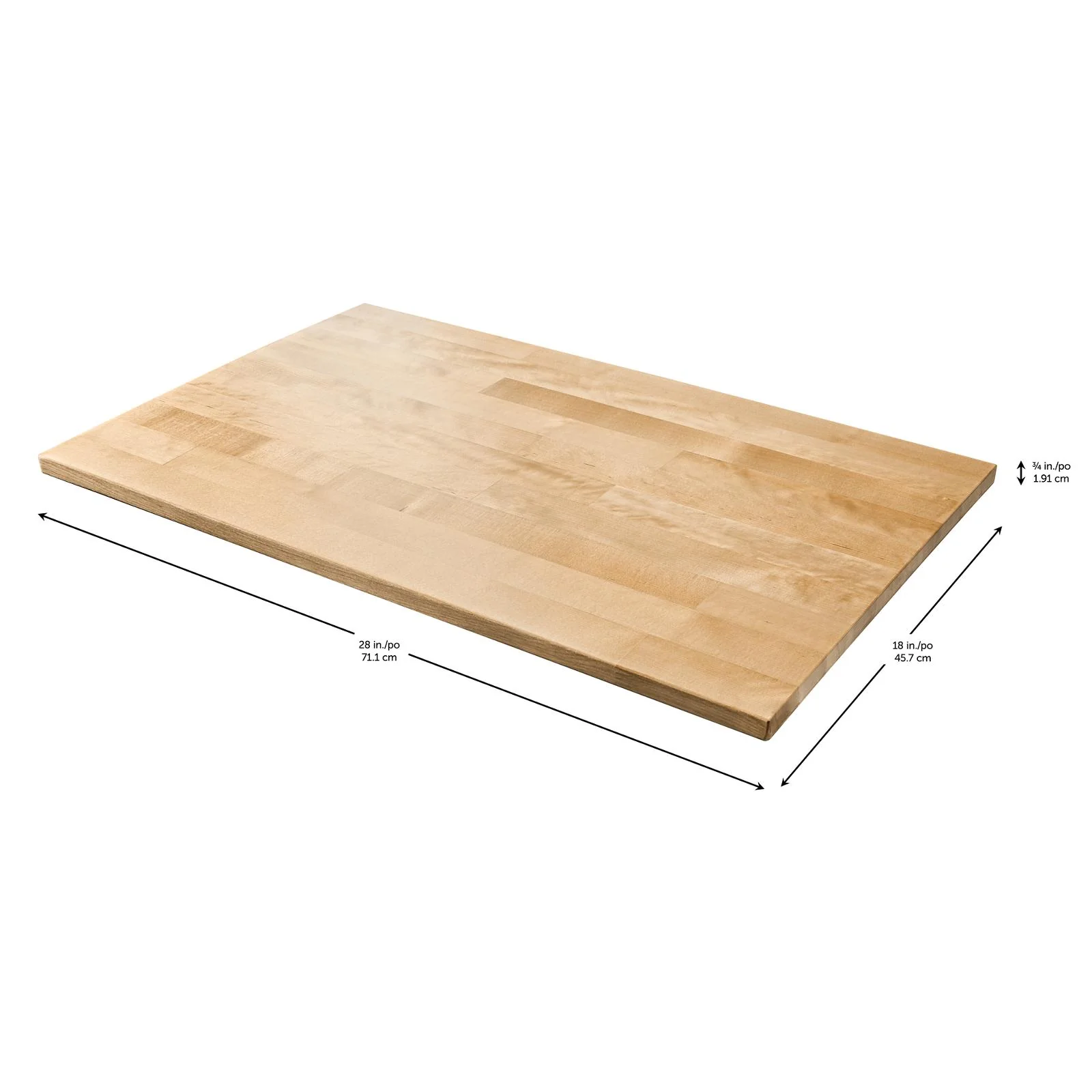 28" Hardwood Top