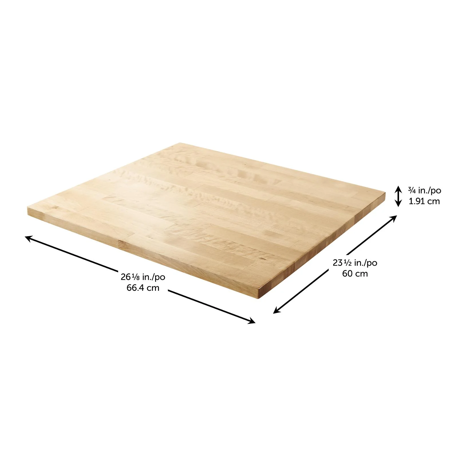 27" Hardwood Top